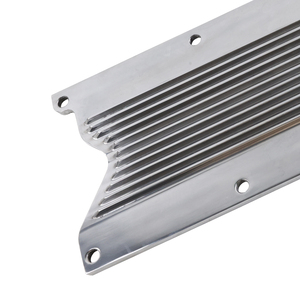 High Performance <strong>Parts</strong> for LS Swap <strong>LS1</strong>/LS6 4.8 5.3 5.7 6.0 Polished Aluminum Finned Valley Cover Silver - Product Image 4