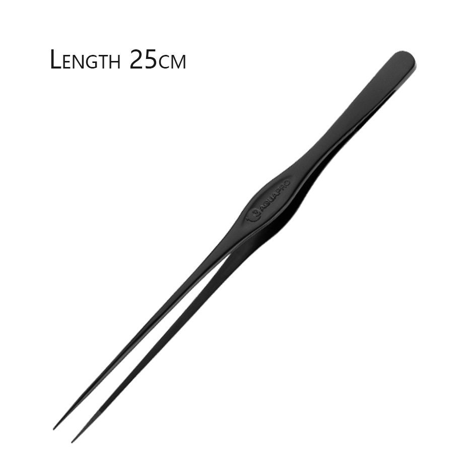 Pince à épiler droite 25 cm (noire)
