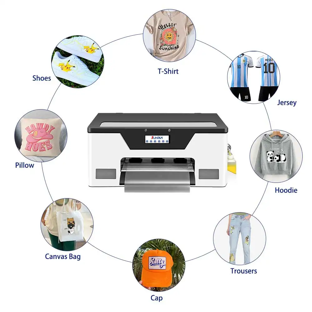 Sunika mesin cetak printer dtf Inkjet goyang a4 komersial semua dalam satu portabel kecil panas dengan pengocok bubuk