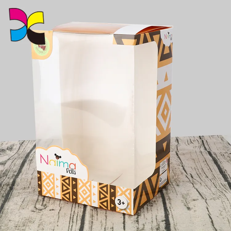 Индивидуальные упаковочные коробки для игрушек, подарочная упаковка с прозрачным пластиковым окном