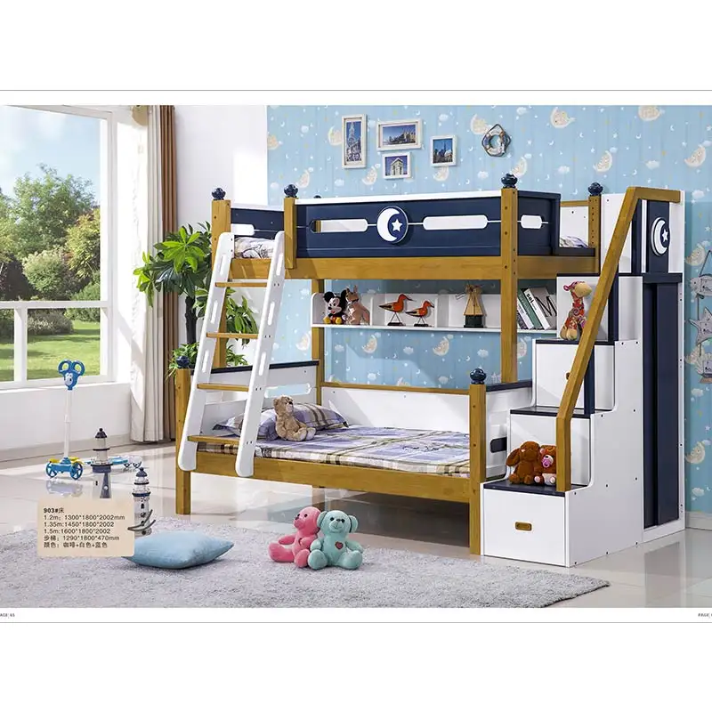 CBMMART Factory production and lower price kids children modern solid bunk bed single bed