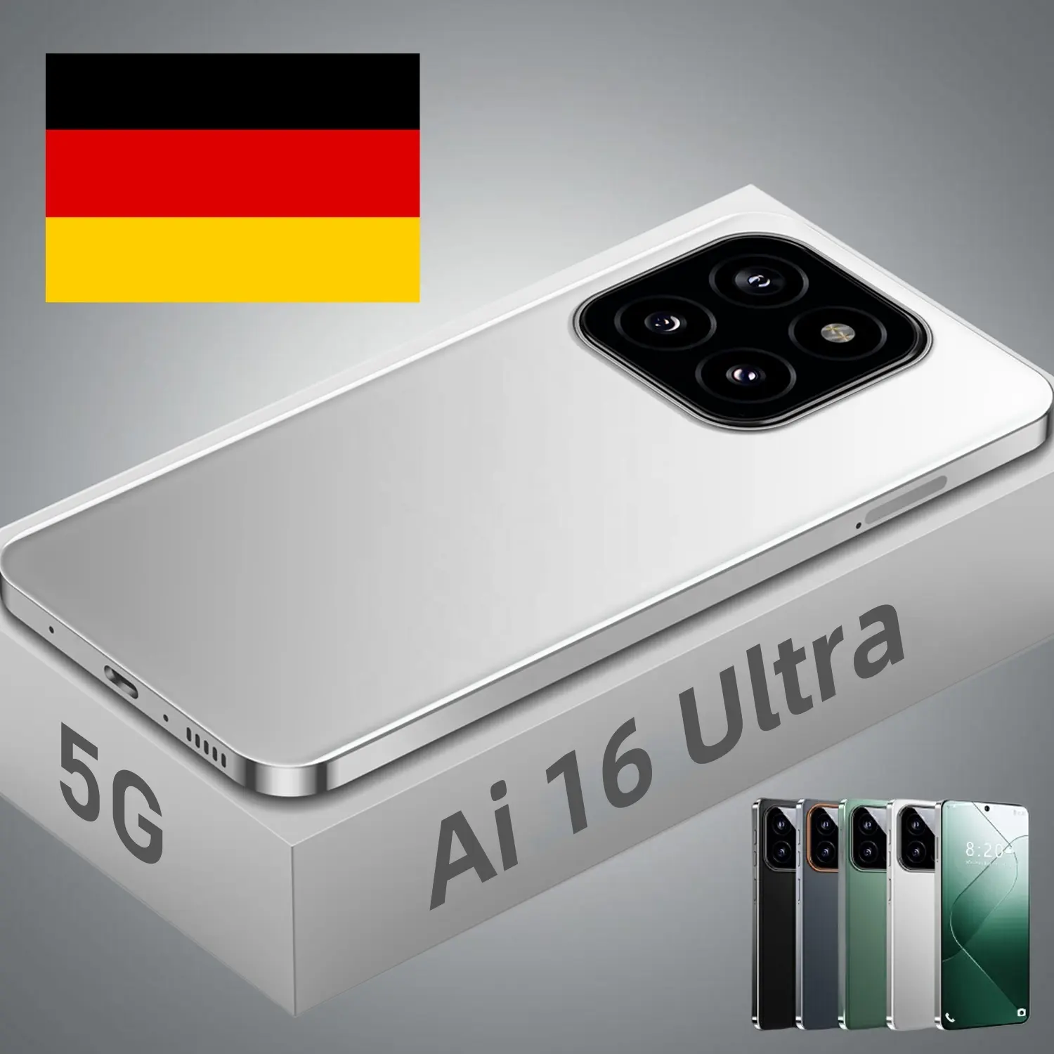 Alemania Venta caliente Ai 16 Ultra Smartphone 7,3 pulgadas 8000 mAh 16GB + 1TB GSM WCEDMA LTE(4G) Teléfono móvil TAYA OEM