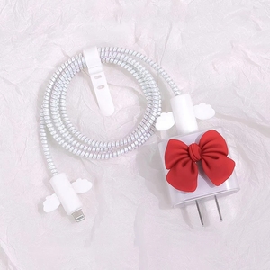 Iphone 11 için 12 veri hattı USB kablosu sarıcı Spiral koruyucu Apple 18/20W şarj koruma kapağı koruyucu adaptör vaka - Product Image 3