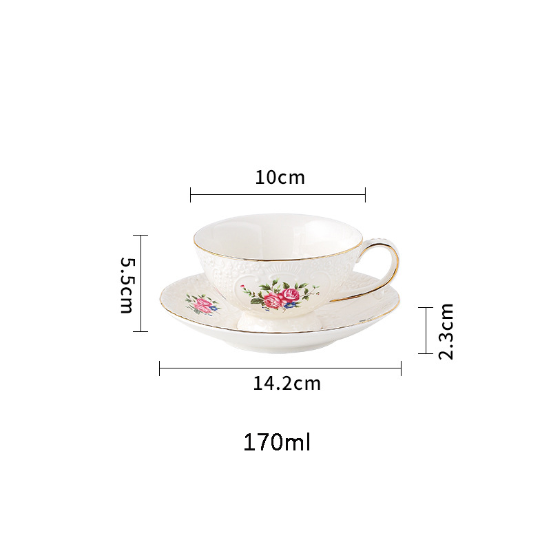 Red cup and saucer-B