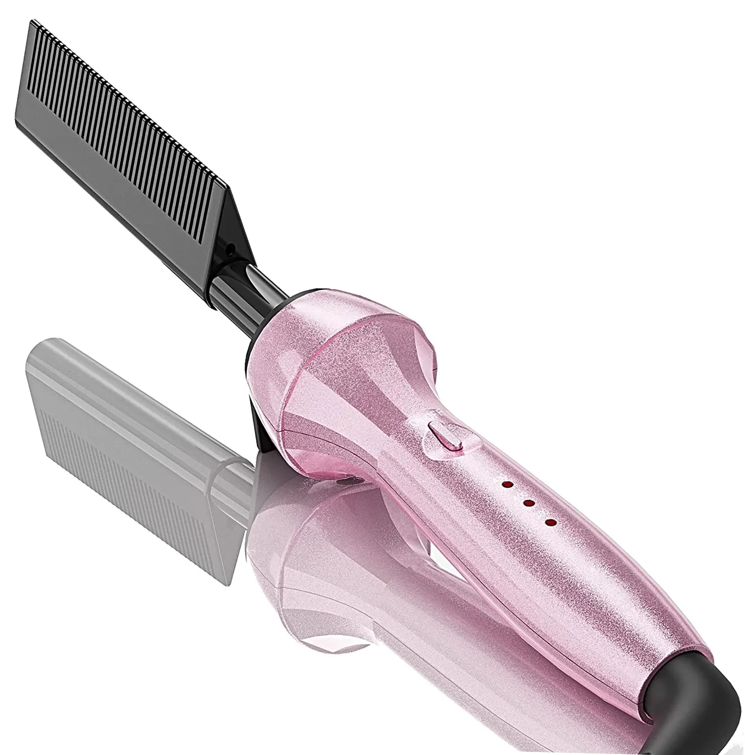 Nuovo prodotto 2023 rosa piastra per capelli pettine spazzola per capelli elettronica peine alisador 3 en 1 mini ferro da stiro pettine caldo a 500 gradi