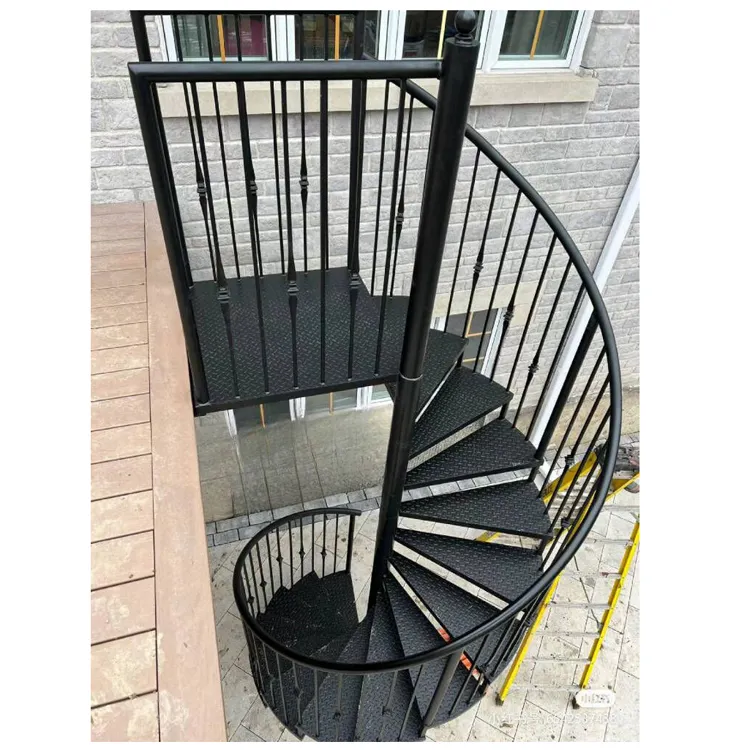 Escalera de Caracol de acero exterior Escalera de Caracol de hierro forjado exterior