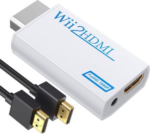 CHS Goodlive Wii to HD Converter/Adapter 1080p Output <strong>Video</strong> 3.5mm <strong>Audio</strong> Supports All Wii Display Modes <strong>USB</strong> DC <strong>Input</strong> White Color - Product Image 1