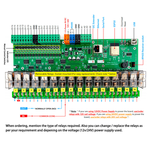 KC868-E16S ESP32 Wifi RS232 USB Ethernet relè modulo ADC DAC Arduino IDE MQTT per il modulo assistente domestico - Product Image 2