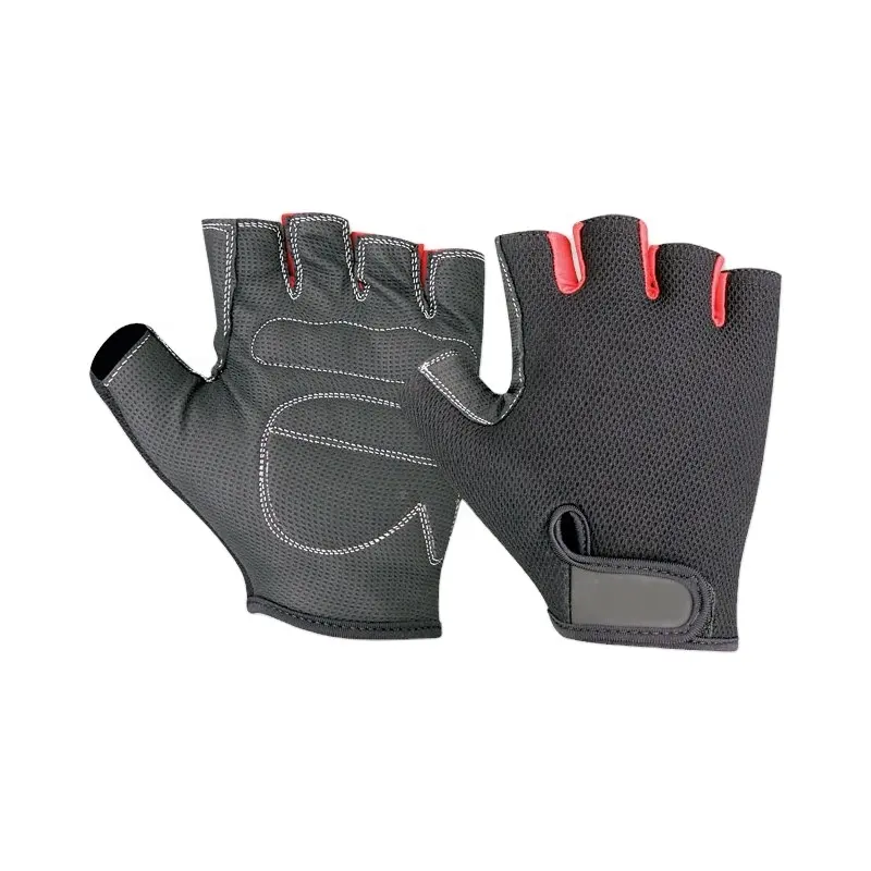 Guantes antideslizantes de malla transpirable para hombre y mujer, manoplas deportivas para levantamiento de pesas, entrenamiento, gimnasio, con logotipo personalizado