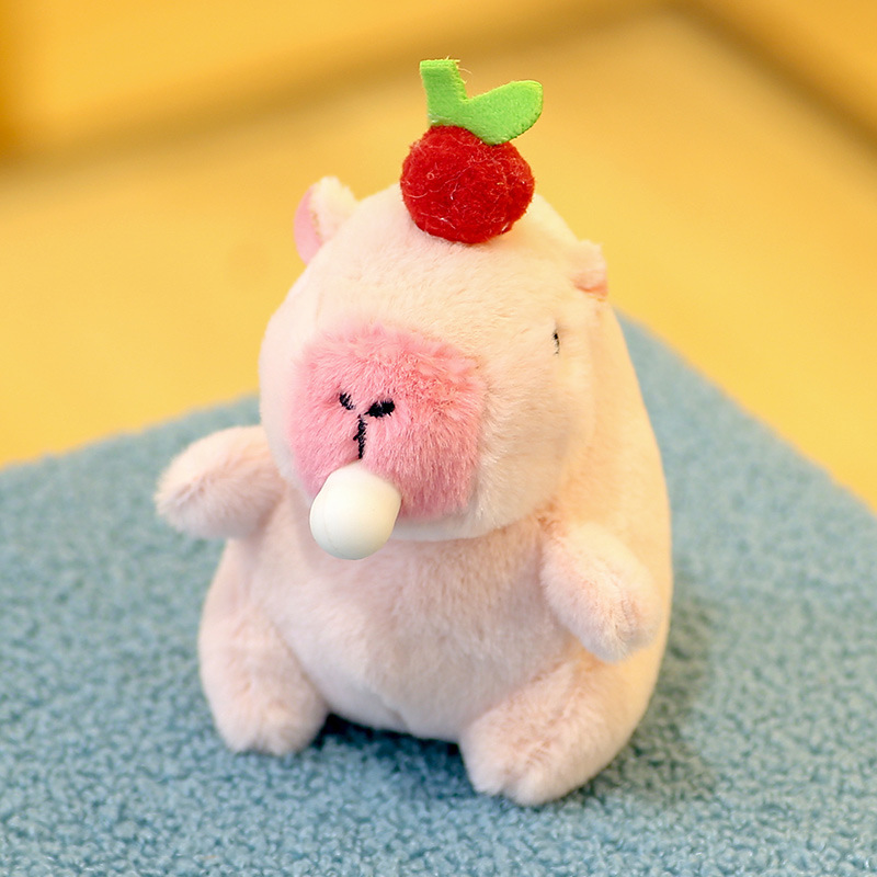 Burbuja de saliva (manzana de peluche)-12cm-rojo polvo