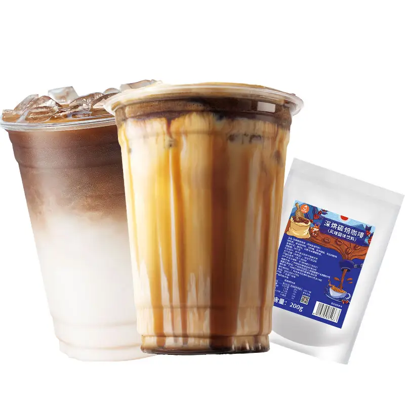 Oem Geagglomereerde Bulk Oploskoffie Matcha Oplosbaar Latte Poeder Voor Bubble Thee, Coffeeshop, Voedsel En Drank Outlet