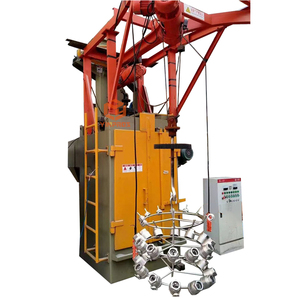 Different Size Sandblasting Cabinet Spray Booth Automatic Shot <strong>Blasting</strong> Machine with Hanger Crane for Vehicle Frame Spare Parts - Product Image 4