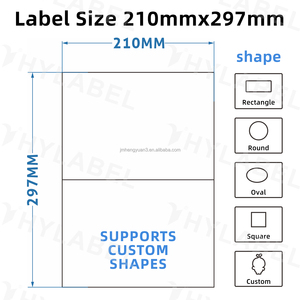 4 <strong>up</strong> 210mmx297mm A4 Label Sticker Paper <strong>Adhesive</strong> Label A4 Address Shipping Label Sticker for Laser and Inkjet Printer - Product Image 3