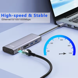 Hight Quality <strong>USB</strong> 3.0 and <strong>USB</strong>-C Universal Laptop Docking Station with 2 <strong>HDMI</strong> Ports for Windows and 1000M RJ45