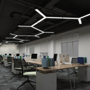 Luci a Led a sospensione a Led Led luce lineare soffitto luce lineare lampadario luce esagonale - Product Image 2