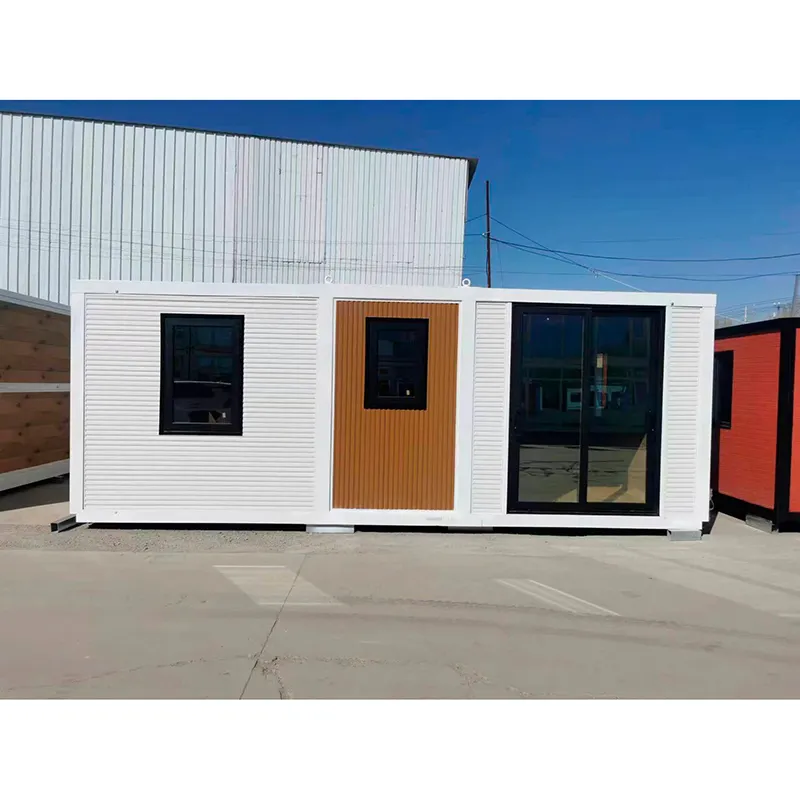 Maisons conteneurs préfabriquées de luxe de 20 pieds en Australie, 2 chambres à coucher, maison conteneur extensible à toit plat de 40 pieds avec salle de bain complète