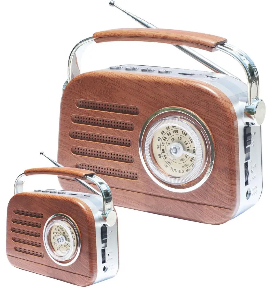 Factory Sell Vintage Home Radio Wooden Retro Radio with AC DC Power