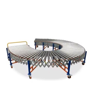 Langlebiger flexibler Rollen förderer Automatisches Entladen des Band förderers S-Typ Rollen fördersystem mit Strom zum Entladen des Kartons - Product Image 1