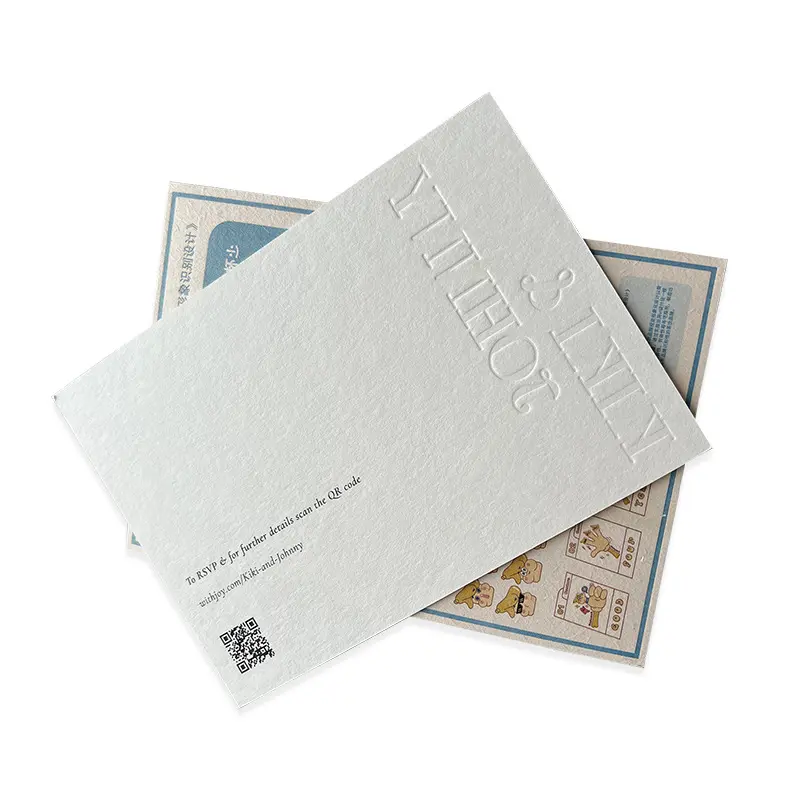 مخصص منقوش ورقة مطبوعة بطاقة شكر بطاقة عمل بطاقة معايدة