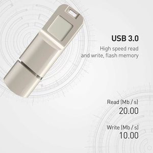 Chiavetta USB di tendenza con password di impronte digitali chiavetta usb 64GB USB3.0 chiavetta USB crittografata chiavetta USB - Product Image 4