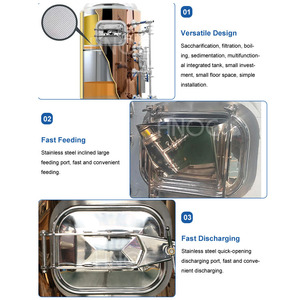 HNOC 1bbl 2bbl Electric Brew System Small <strong>50l</strong> 100l Beer Brew Machine Copper Micro <strong>Brewery</strong> - Product Image 4