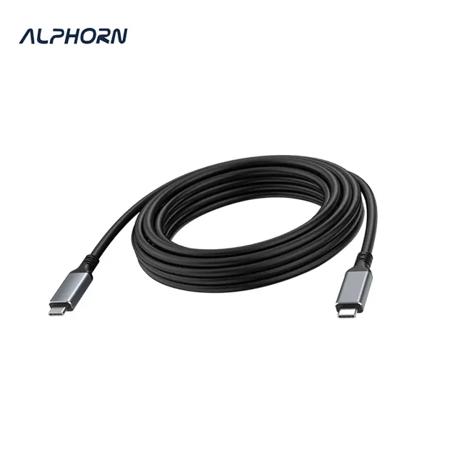 OEM de alta calidad 1M 2M 3M 5M Nylon trenzado 100W 5A USB C PD Cable de carga rápida y datos USB C a USB C Cable coaxial