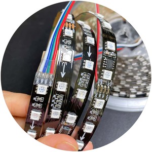 DC12V DC24V DC5V SMD5050 RGB RGBWRGBWWプログラミングマジックアドレス指定可能ws2811 DMX512TM1934ホワイトブラックPCBピクセルLEDストリップ - Product Image 3