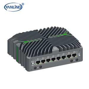 Alto potente Firewall sicurezza industriale Fanless Pc 8 LAN Netwotk Ultra 14 Fanless Mini Pc