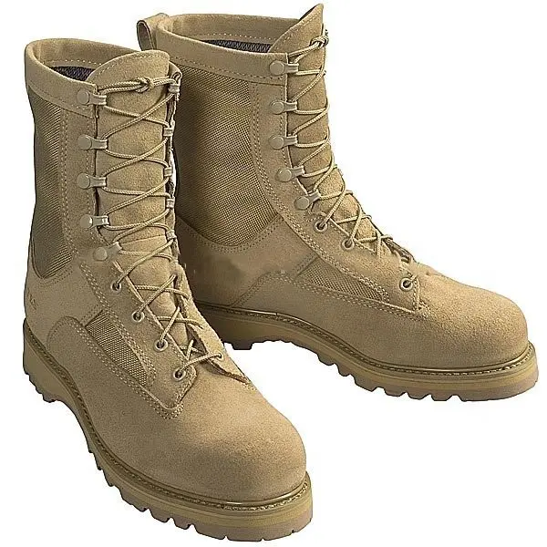 Botas de desierto de cuero de ante, calzado táctico unisex para exteriores