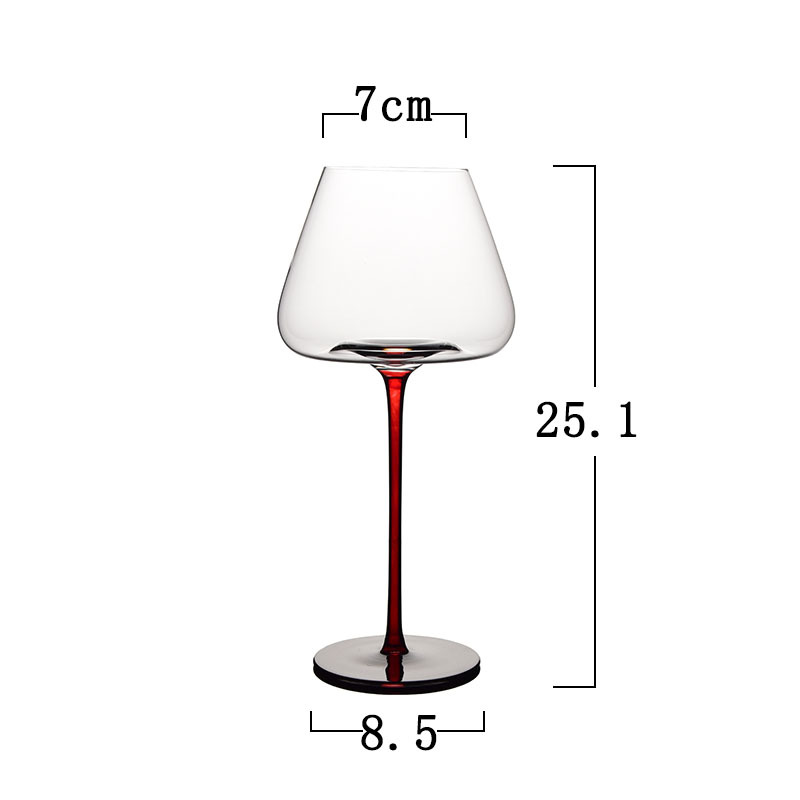Verre à vin moyen rouge noir