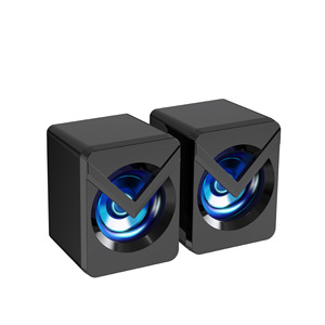 Altavoces de ordenador con cable USB, sistema de sonido envolvente, altavoces LED para PC, graves para juegos, con cable USB para ordenador de escritorio portátil - Product Image 1