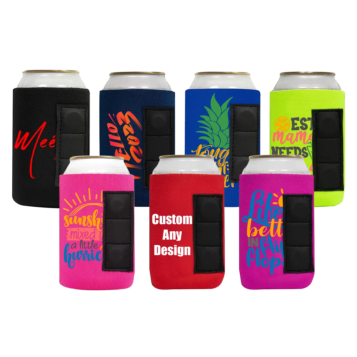 Custom Beer Magnet Can Cooler 12oz Insulated Neoprene Magnetic Stubby Holder with Logo