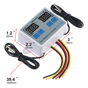 AC 110V-220V/24V/12V Termostato Control dual Pantalla digital LCD 50C -110C Interruptor de temperatura ajustable Instrumentos de temperatura