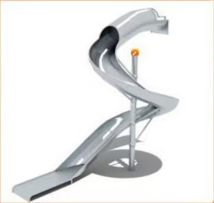 Scivolo a spirale semicircolare di diametro 80 cm