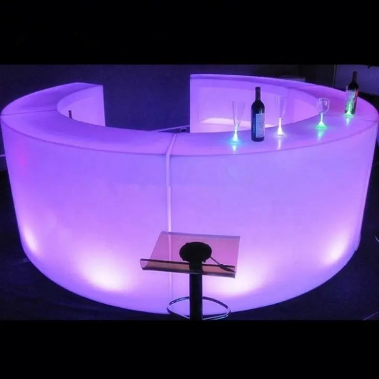 Tables de bar à LED table de cocktail et tabourets hauts chaises de bar à led avec éclairage rvb meubles de bar chaise table à led