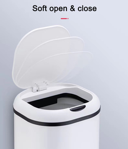 Dikdörtgen beyaz renk yeni modern tasarım 30 litre akıllı touchless çöp kutusu banyo için - Product Image 2