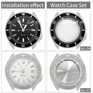 Vỏ đồng hồ SKX Classic màu bạc sáng, vị trí kim giờ 4, dành cho máy SKX007 009, kính sapphire, viền chapter, nắp lưng, phụ kiện độ chế. - Product Image 6