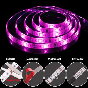 ไฟแถบ RGB 12V สี5050เปลี่ยนสีได้หลากสี5เมตรไฟสาย LED ควบคุมระยะไกล - Product Image 5