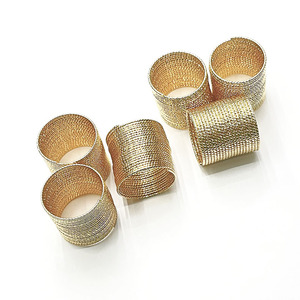 qixian batch <strong>patterned</strong> copper wire wrapped gold color ring <strong>string</strong> <strong>bead</strong> DIY handmade loop multi-loop material - Product Image 4