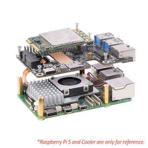 Ahududu Pi 5 için PCIe MiniPCIe 4G Gigabit Ethernet RJ45 USB 3.2 Gen1 şapka, isteğe bağlı SIM7600G-H / EG25-G - Product Image 3
