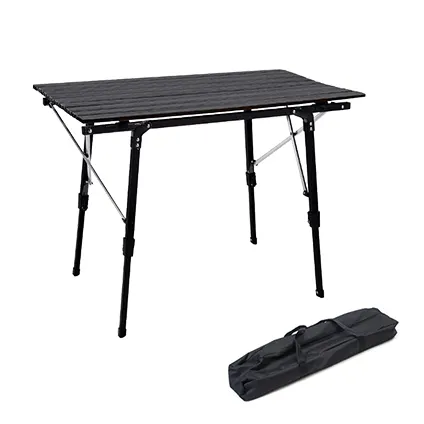 Table pliable en aluminium pour pique-nique, bricolage, hauteur réglable, camping, barbecue