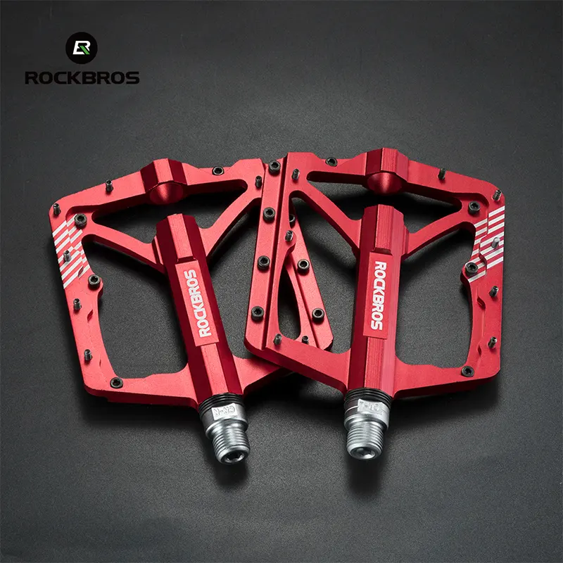 ROCKBROS Bicycle Pedals Aluminum Alloy Non-slip MTB Road Bike High Speed Bearing Hollow-carved Dustproof Pedal Bike MTB pedal