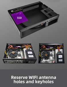 Mini ITX Pc Desktop <strong>Case</strong> Aluminum Office <strong>Computer</strong> <strong>Case</strong> Support Flex 1u PSU Support Itx Motherboard - Product Image 5
