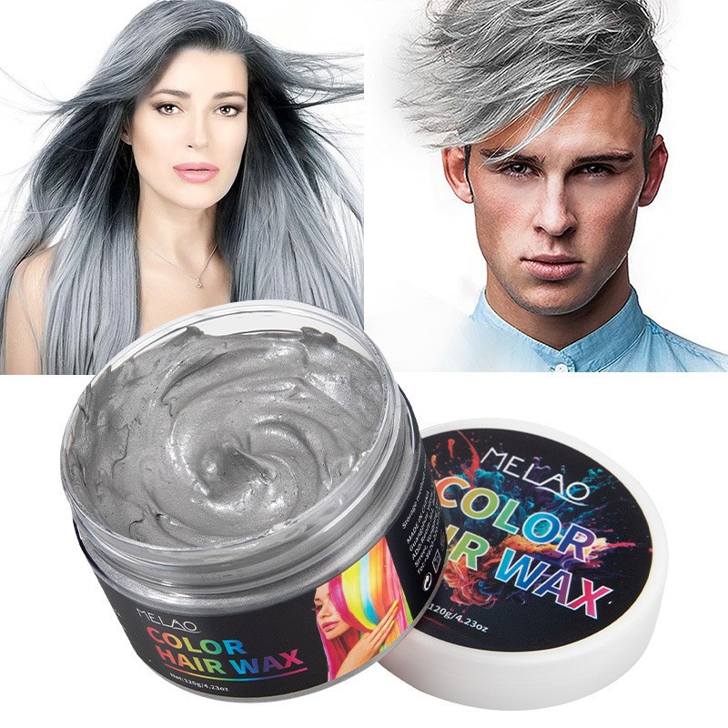 120g granny gray dyed hair wax
