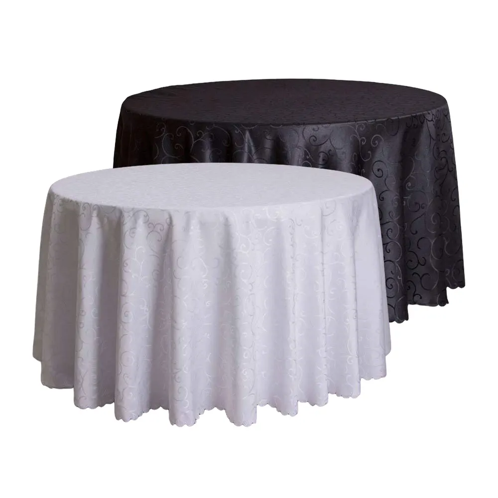 ผ้าปูโต๊ะผ้าสีขาวสีดำสำหรับงานแต่งงานในร้านอาหารผ้าแจ็คการ์ดลายทางผ้าแจ็คการ์ดสำหรับ240gsm โต๊ะพิมพ์ขนาดเล็ก