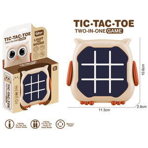 AI Learning Tic-Tac-Toe & ChessモードキットSTEM教育X & O戦略ゲーム用漫画フクロウ - Product Image 6