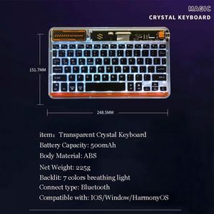 Fabrik preis Drahtlose Schreibmaschinen tastatur Personal isiert und neu mit USB-Schnitts telle - Product Image 3