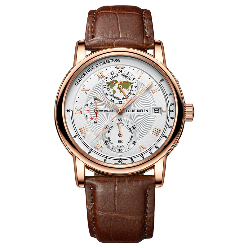 L-9192 Rose Shell White Surface Brown Belt