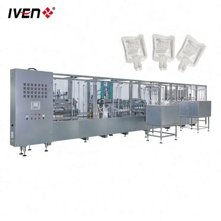 ماكينة إنتاج ملء وغلق السوائل المسالة IV الطبيعية/تطبيقها لملء 50-5000 ملليلترًا بشكل تلقائي لحل مختلف