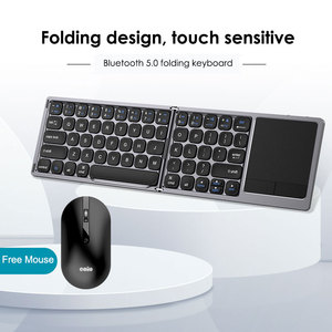 Computadoras plegables teclado caso tableta universal portátil mini recargable Bluetooth plegable táctil teclado inalámbrico - Product Image 3